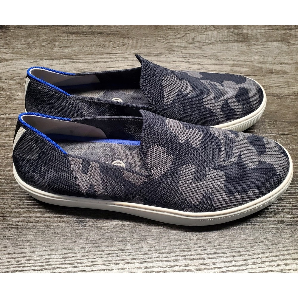 Rothys The Original Womens Size 9.5 Shoes Gray Camo Knit Slip On Casual Sneakers